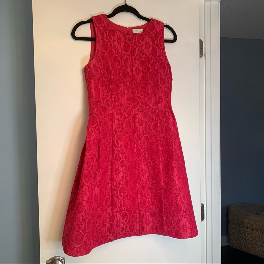 Gorgeous Calvin Klein dark pink dress